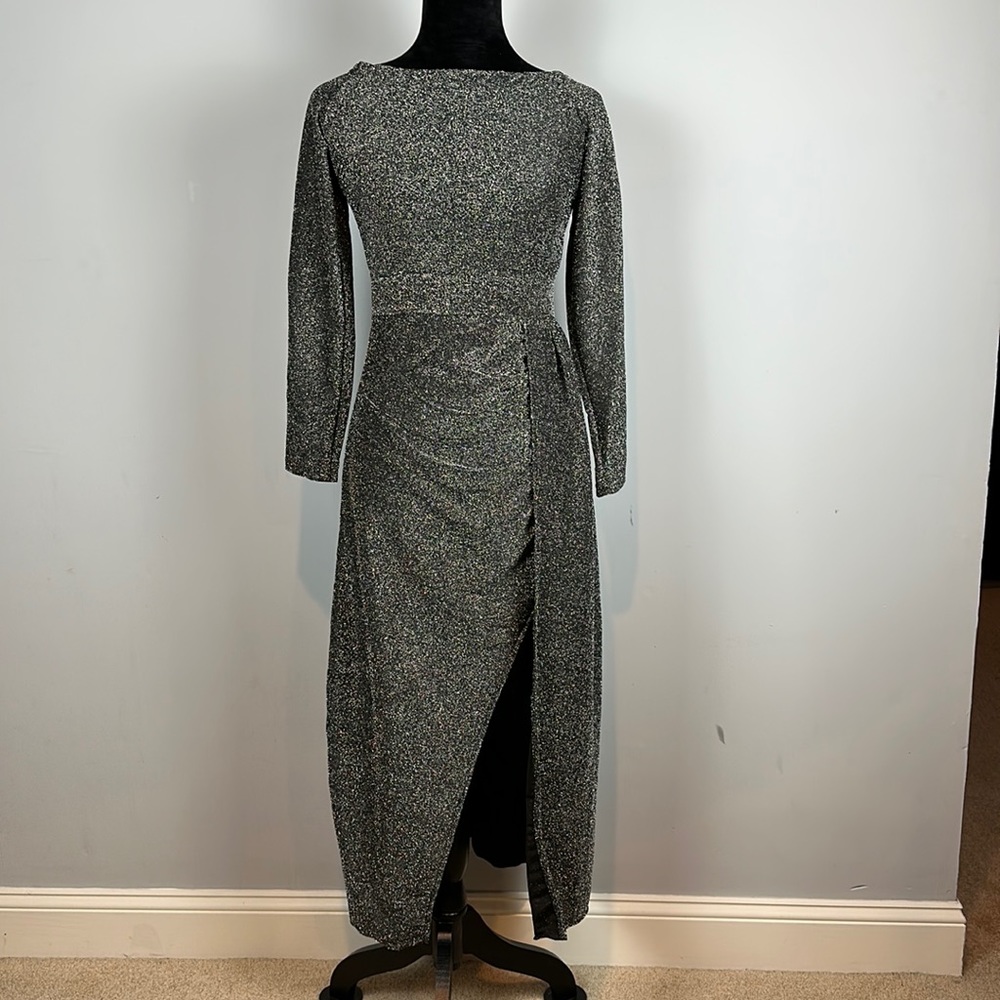 Silver evening dress